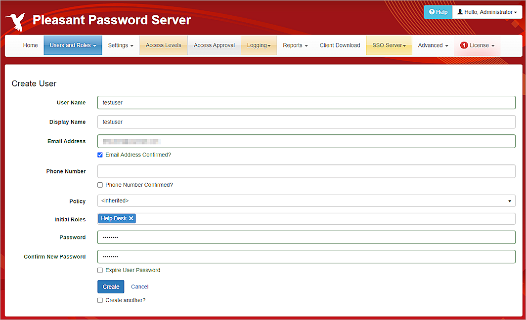 Screenshot of Pleasant Password Server, picture1